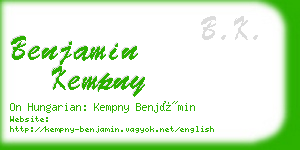 benjamin kempny business card